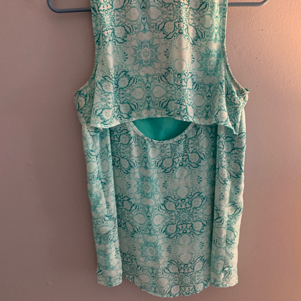 Blue sleeveless top - Picture 3 of 4